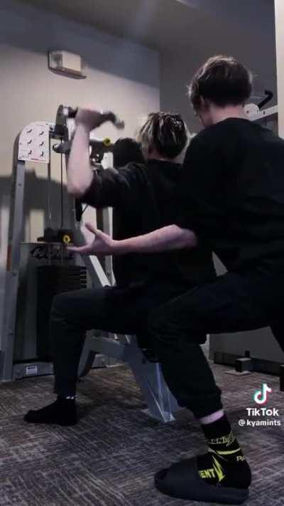 Bros working out.
