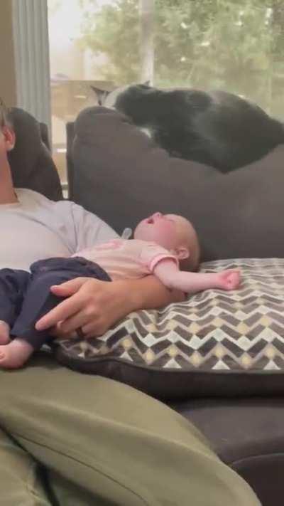 Everyone got a chance to sleep when the baby slept..