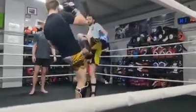 360 Spinning Kick in sparring