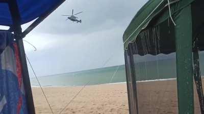 Campers, please ignore the helicopter