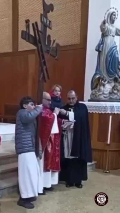 Earlier this week during mass