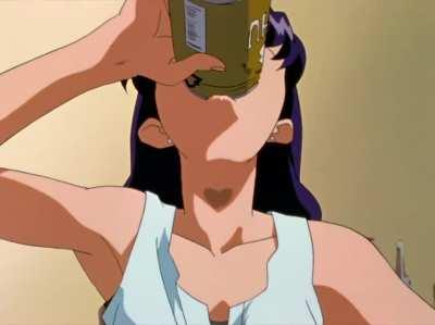 Misato's morning routine includes DUI