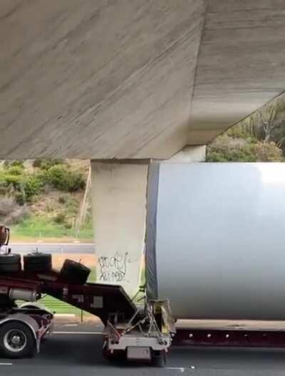 This oversized load under a bridge in Australia