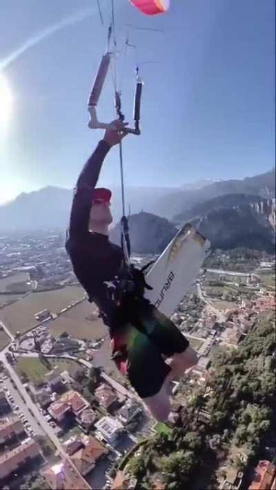 Kite surfing gone wrong.