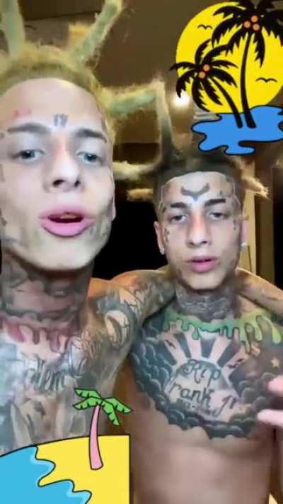 He’s got a condom on his hair lol