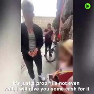 Tiktoker takes back iPhone he gifted to little girl after filming