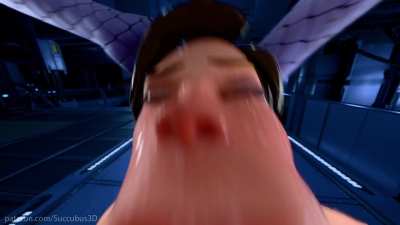 Tracer is brutally facefucked by Widowmaker. What would you do if you were in a room with them? (Succubus3D)