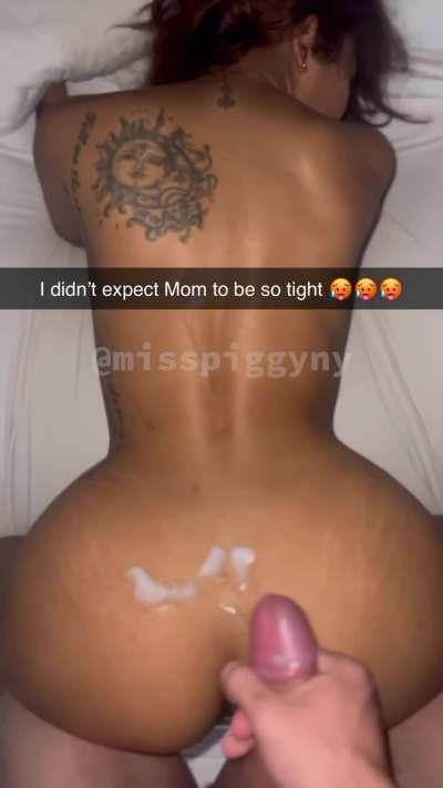 Mommy takes backshots