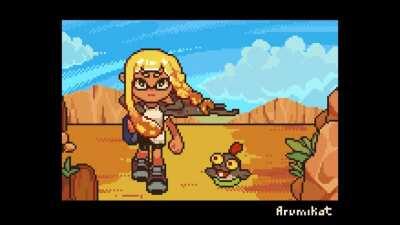 (Art by me) New animation in celebration of Splatoon 3!