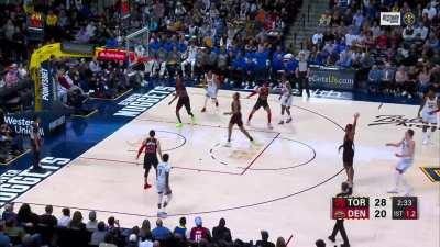 [Highlight] Jokic hits the trebuchet three at the end of the shot clock