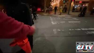 Man threatens a streamer after a riot, saying 
