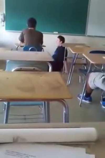 Anime enthusiast seriously injures himself during a dance to anime music in class.