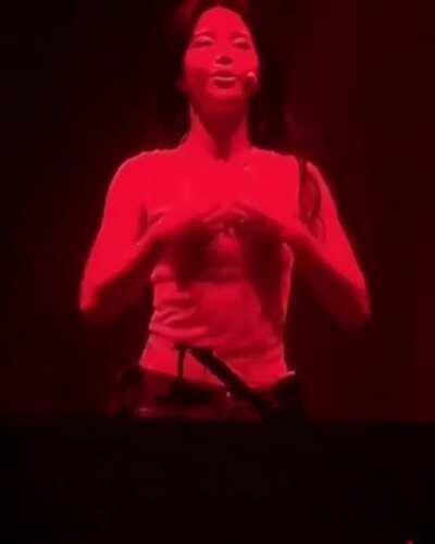 Ripping off her shirt like a badass