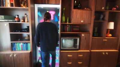 New angle of previous post. Secret book pull is key.