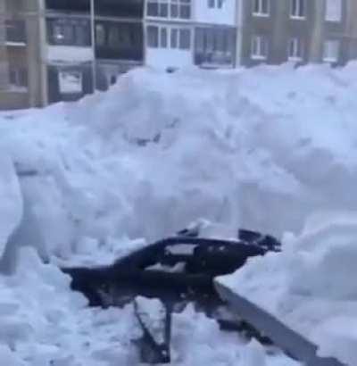 Snow removal in Sakhalin