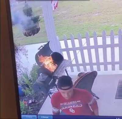 WCGW if you put the grill under the hanging plant