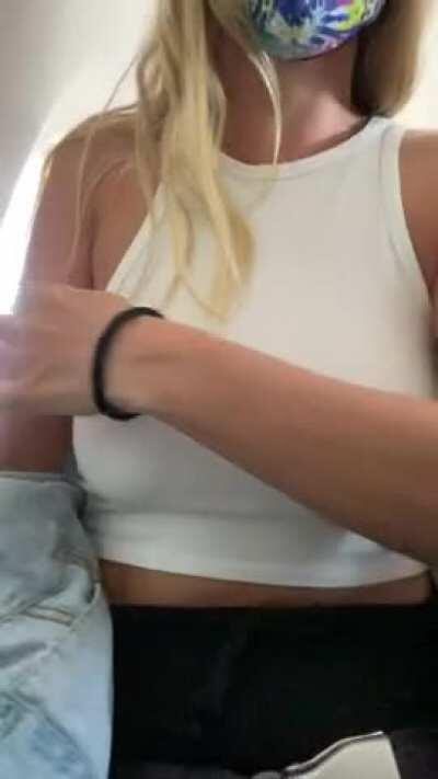 First time flashing on a plane. I was so nervous.
