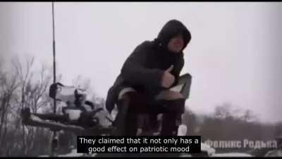 The People's Mayor of the Occupied Sumy proposed to use the abandoned enemy equipment as public toilets and directly showed how to convert an enemy tank into a toilet