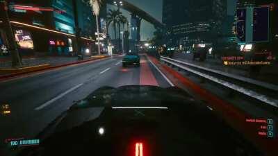 Crash avoidance technology in 2077 is really something to behold.