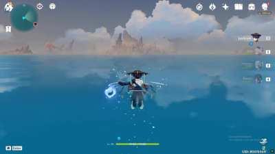 How to travel across water infinitely rapidly fast