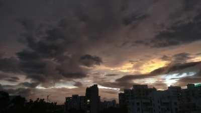 Timelapse of today's sunset