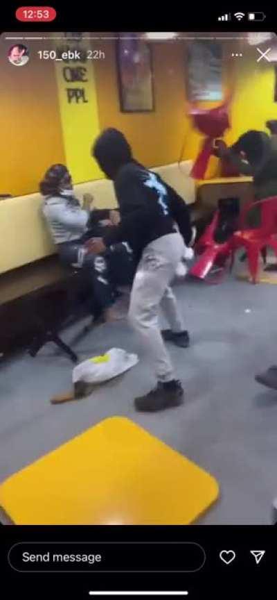 150 Lz niggas caught a Jackson Ave member in a store yesterday