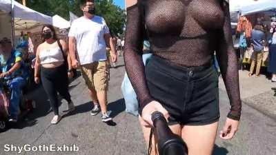 Sheer top if busy area