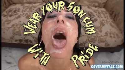 A proud moment of moms, wearing their son's cum
