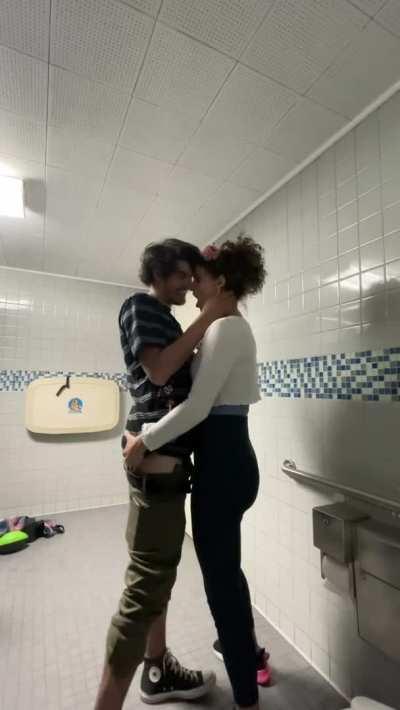 Mom took me into the bathroom and someone totally caught on.. [MF] MILF