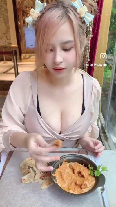 Erotic eating Asian 