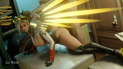 mercy sat on the splits [Overwatch] (GCRaw)