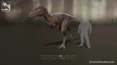 A modern recreation of T. rex's different growth stages