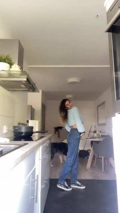 Blue jeans and sweater