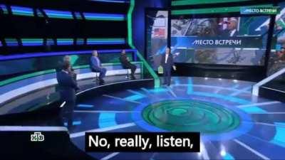 Russian media commentators “crack up” making fun of Trump and his voters.