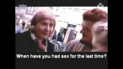 When a couple is questioned in the street about their sexuality and the husband is very surprised.