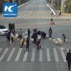 Humans being bros after an accident...