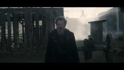 MY NAME IS CAPTAIN JOHN BROWN! AND I HEREBY, ORDER, YOU, TO, GIT! GIT IN HIS HOLY NAME! FOR HE IS ON THE SIDE OF JUSTICE AND YOU ARE ON THE SIDE OF CHAINS!