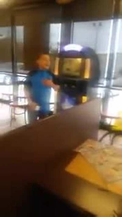 Someone LIVING in this Waffle House just fell through the ceiling!