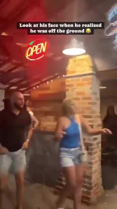 Guy in blue vs the club.