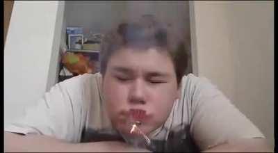 Guy Puts Firecracker In Mouth And Lights It Up