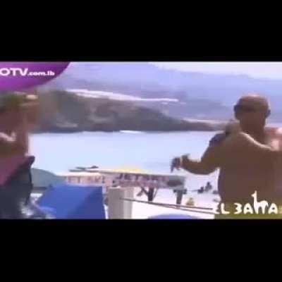 On Lebanese tv , then someone edited it lol