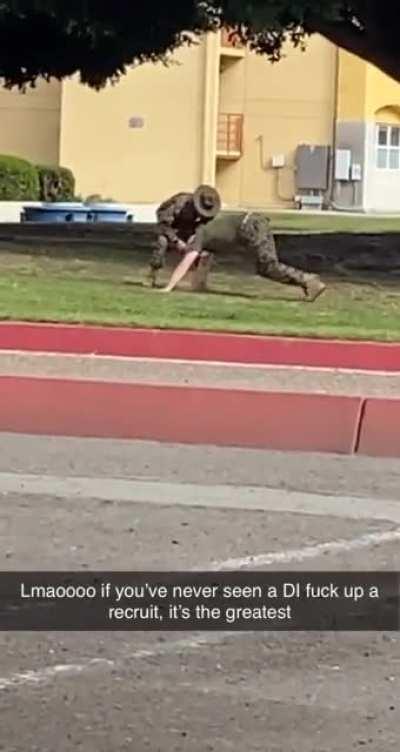 Rare footage of a DI fucking up a recruit