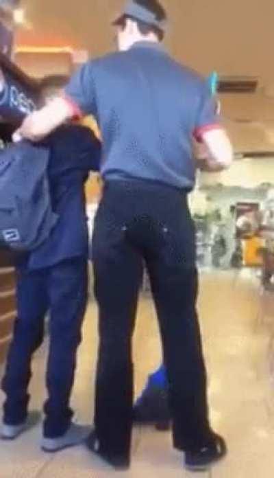 Kids made a mess on Russian Burger King