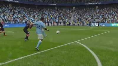 Brutal Challenge. Ref waved play on.