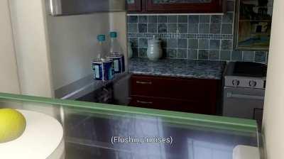 Mom refills protein shake (Lition3D)