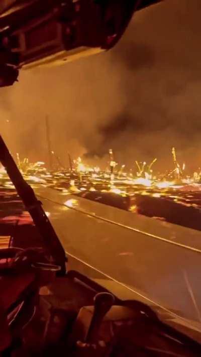 What Driving Through A Forest Fire Looks Like