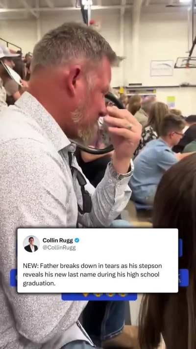 Father gets emotional when he realizes his stepson changed his last name to his.
