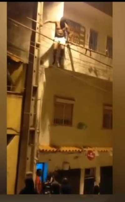 HMFT after I try to climb down this balcony