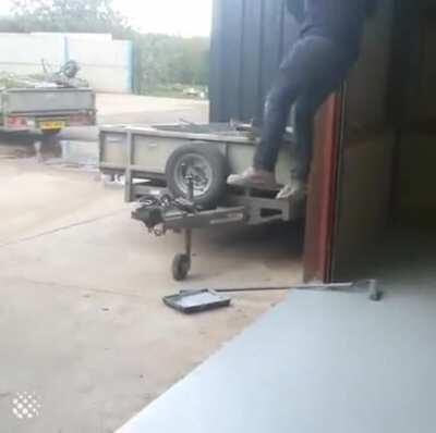 A jump and a skip to miss wet paint WCGW
