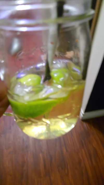 How sweet, he remembered to keep me  hydrated & even put a lime in it for me 🥵🖤